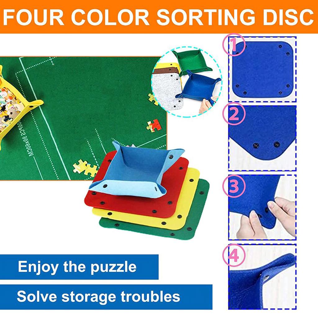 1 piece set of 1000 3000 pieces jigsaw puzzle storage felt blanket toy centimeter