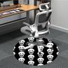 1pc Halloween Skull Decals Carpet, Round Non Slip Durable Large Size Office Carpet, Suitable for Office