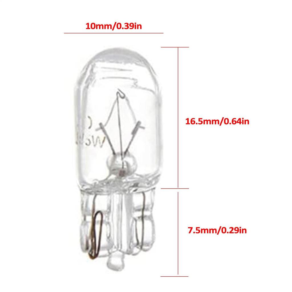 Gerinkoken 10 Pcs LED Bulb Replacement Parts Clear Glass High Temperature Resistant Halogen