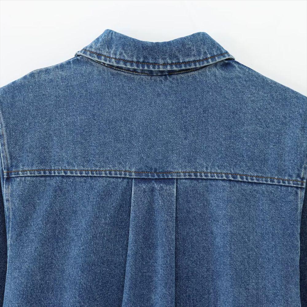2025 Spring Women's Casual Denim Zipper Dress