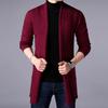 Herren Frühling und Herbst Übergröße Einfarbig Lässig Mittellang Pullover Jacke Freizeitmode Strickjacke Strickwaren