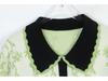 Women's French-Style Embroidered Floral Knit Cardigan: Long-Sleeve, Single-Breasted, Lapel, 2024 Autumn/Winter Fashion.