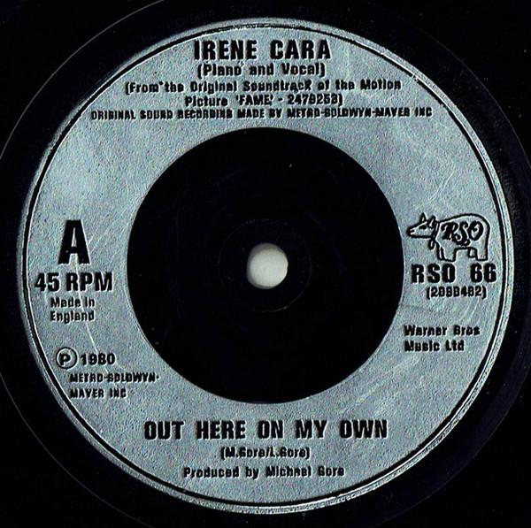 7inch Record IRENE CARA PAUL MCCRANE Out Here On My Own Is It Okay If RSO66 RSO 1982 UK Pop Used
