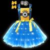 Girl Yellow Figurine Costume Ping-pong Skirt Party Stage Performance Skirt Tutu Skirt Anime Halloween Cosplay Costume