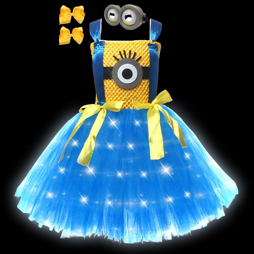 Girl Yellow Figurine Costume Ping-pong Skirt Party Stage Performance Skirt Tutu Skirt Anime Halloween Cosplay Costume