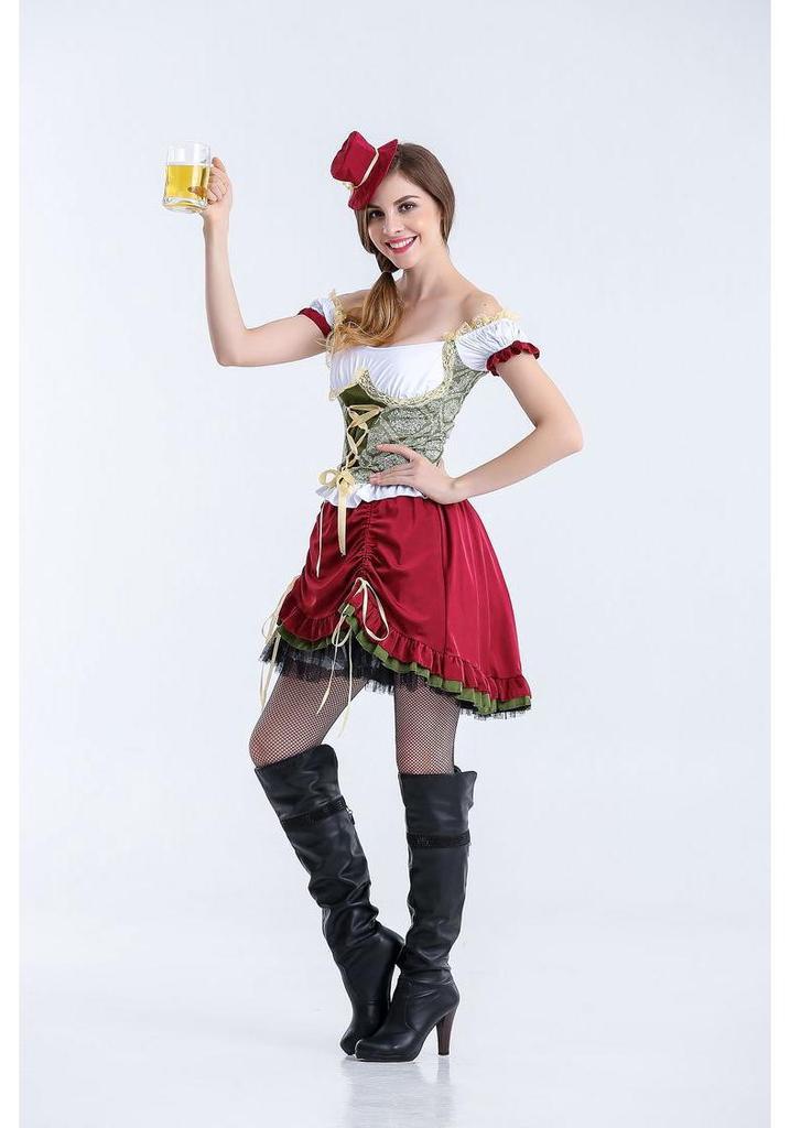 Halloween Oktoberfest Bierkönigin Kostüm für Festival oder Bühne