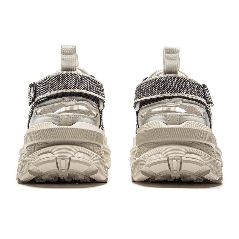 New LiNing CF Tracing Non slip Wear resistant Shock Absorption Low Top Trekking Shoes Unisex Ecru AHLV001-2