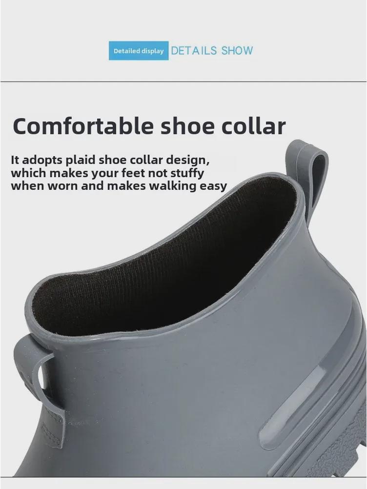 Men's & Women's Non-Slip, Waterproof Rain Boots - Fashionable, Warm, Velvet-Lined Rubber Shoes for Students and Outdoor Wear