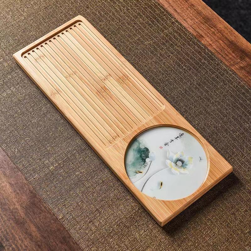 Teeset Teeteller Teller rechteckig mini klein trockene Blase schlicht Zuhause Tablett Teetisch