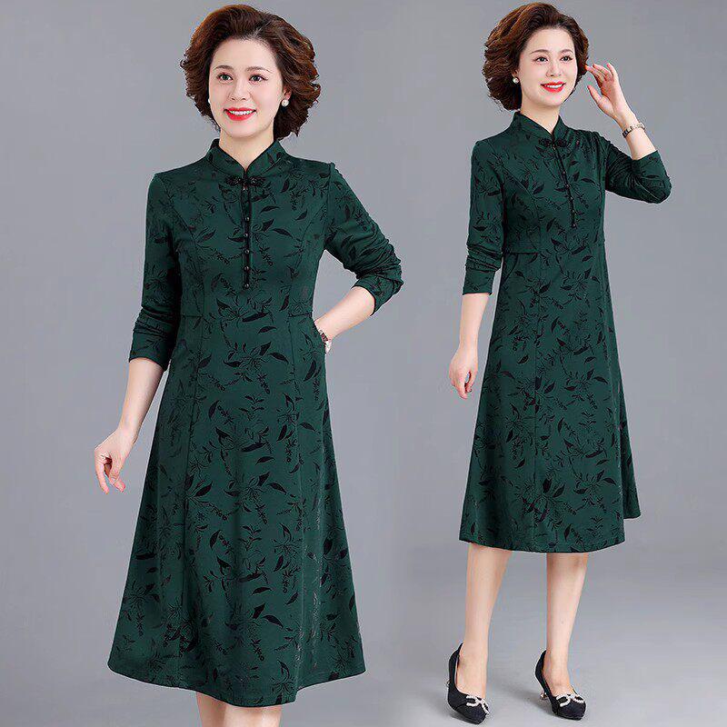 Elegant Spring Mother-in-law Wedding Qipao Dress - Formal Wear & Daily Skirt