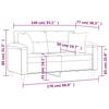 Vidaxl 2-Osobowa Sofa Z Poduszkami, Kolor Taupe, 140 Cm, Mikrofibra