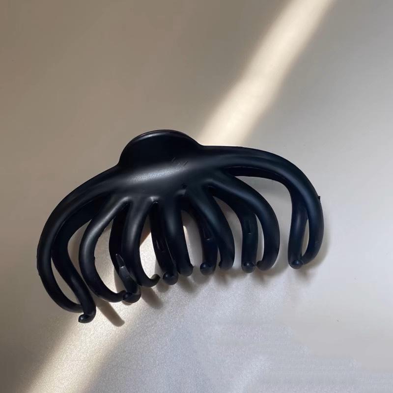 Polka Dot Frangipani Claw Clip - Elegant Half-Up Hair Accessory