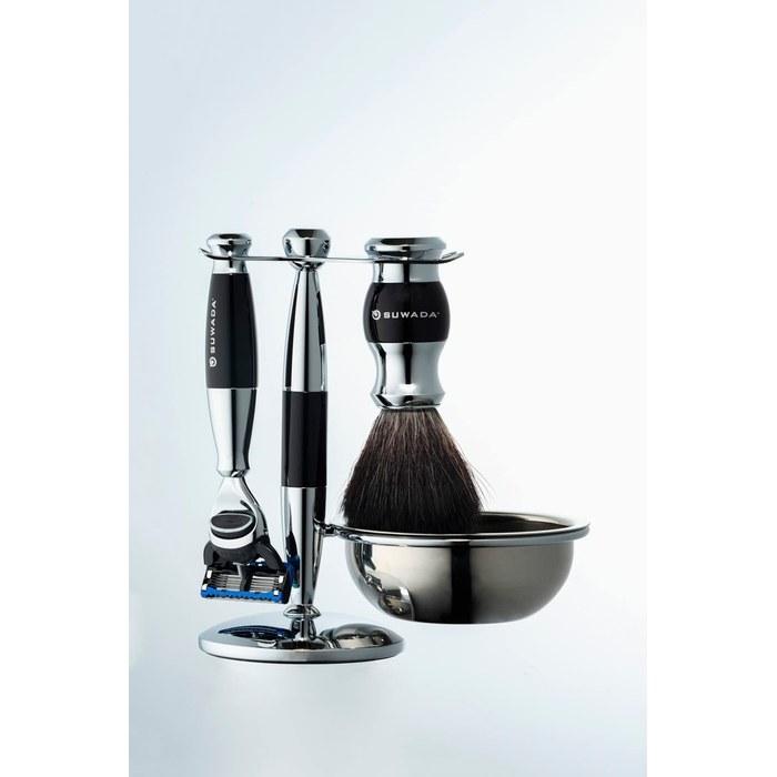 SUWADA Classic Razor Shaving Set Black (Replaceable Blades)