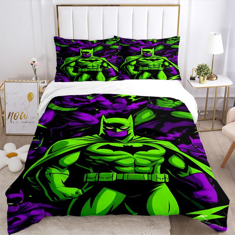 3pcs Batman Duvet Cover Set (1 Duvet Cover + 2 Pillowcases, No Core) - Comfortable, And Breathable Bedroom Decoration yy251104035