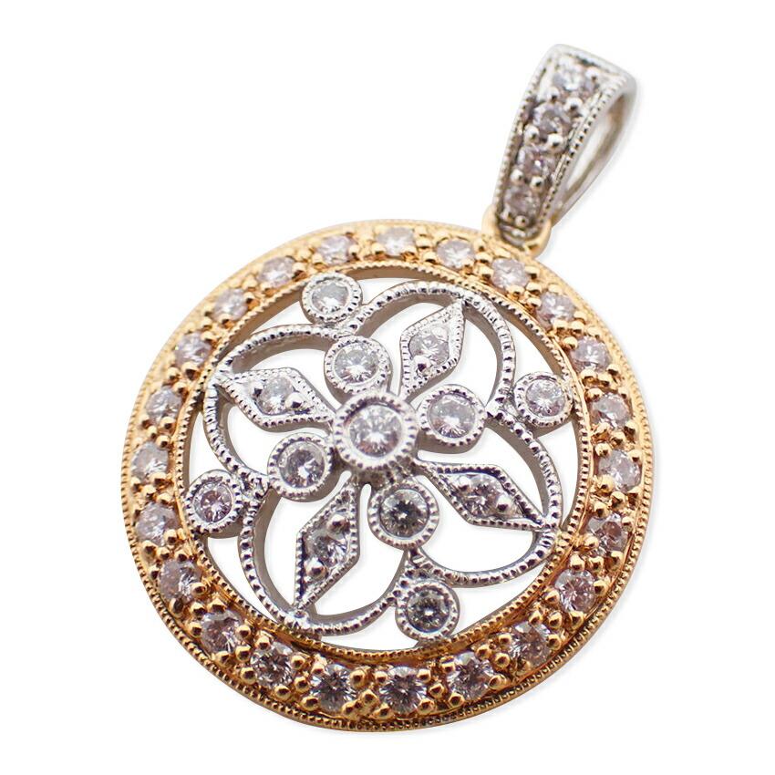 

[Used] K18WG/18PG Diamond/0.53ct Pendant Top/j71-9