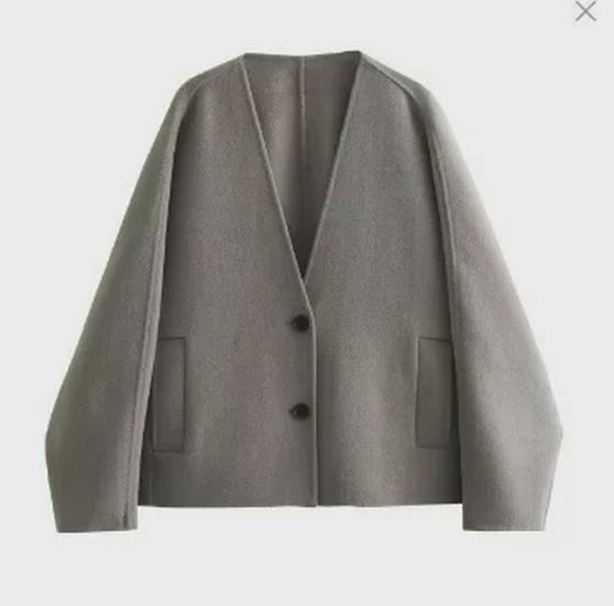 

Женское шерстяное весеннее пальто в стиле кимоно 2024 г.