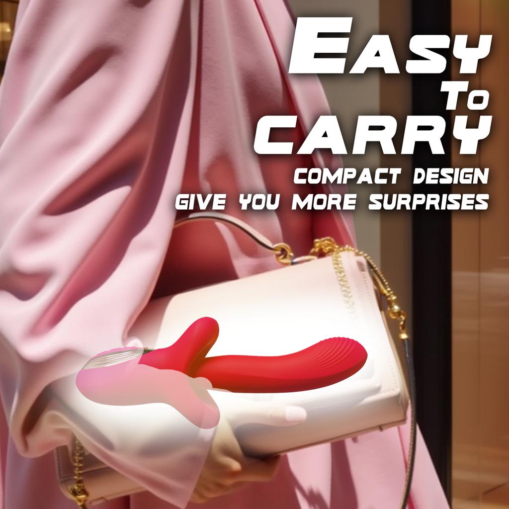 Dildo Vibrator with 10 Licking Pendulum Sucking and 7 Vibration Modes, Rose Toys G-Spot Clitoris Adult Toys Dildos for Female Couples Play