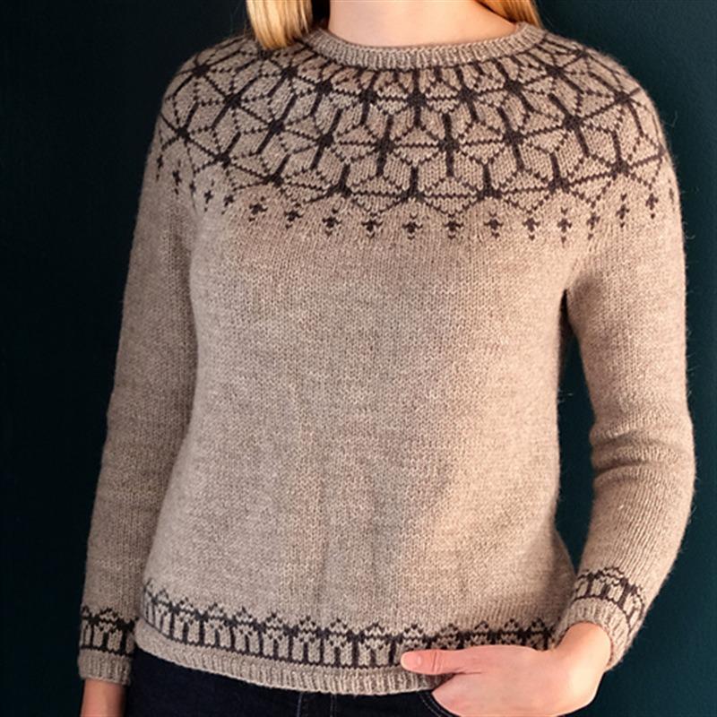 DAFIFY Dame Mote Casual Høst Vinter Rombemønster Langermet O-hals Gensere