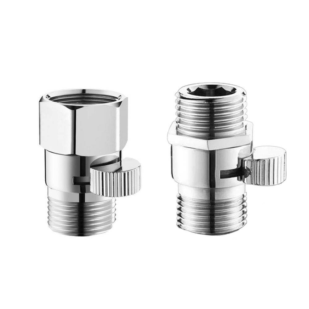 Water Saving Shower Shut Off Valve Silver Shower Head Valves Flow Quick Control Hand  Bathroom