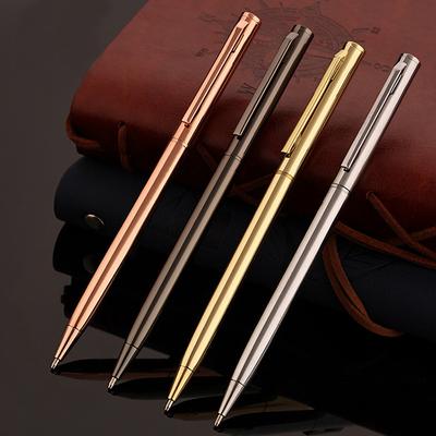 Metal Plated Rotary Ballpoint Pen Business Advertising Gifts Hotel Pen Signature Pen Office Pen Student Exam Pen Stationery