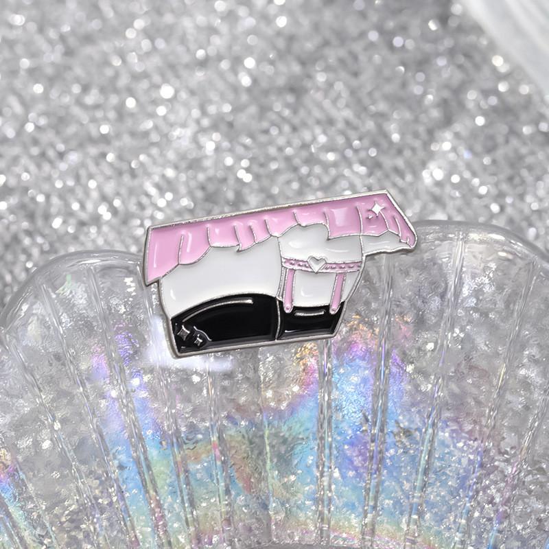 Irregular Whimsical Alloy Coated Brooch Cartoon Character Pin Decorative Accessory For Individuals Fashionforward