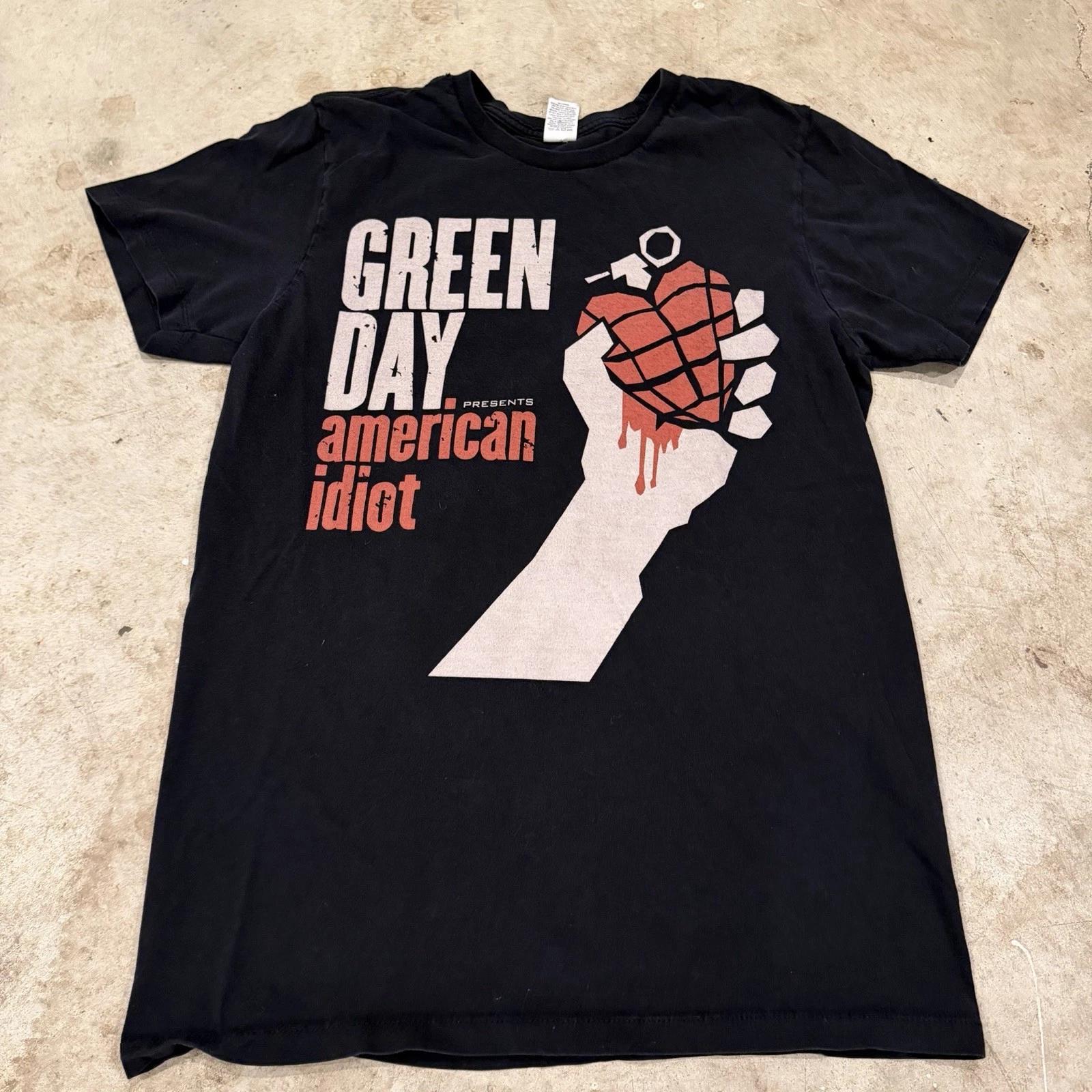 Vintage Y2K Green Day American Idiot T-T-Shirt Tour Concert M/S Punk Rock Band 4XL