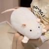 Sehr weiches Ratten-Stofftier Cartoon Weiß Grau Braun Ausgefallene Ratte Tierpuppe Große Größe Flauschige Maus Kuschelkissen Geburtstagsgeschenke