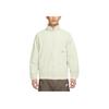 Nike Solid Color Stand Collar Zip Up Long Sleeve Loose Jacket Men Outerwear White DM5621-206