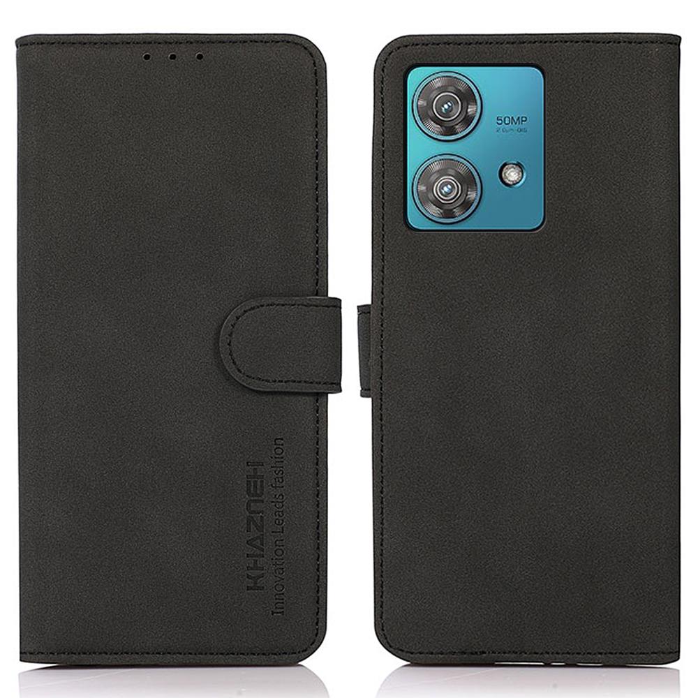 KHAZNEH For Motorola Moto G84 5G Case Textured Leather Wallet Stand Phone Cover