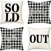 New Style Pillow Black and White Abstract Lines Simple Cushion Cover Living Room Office Sofa Pillow Cover