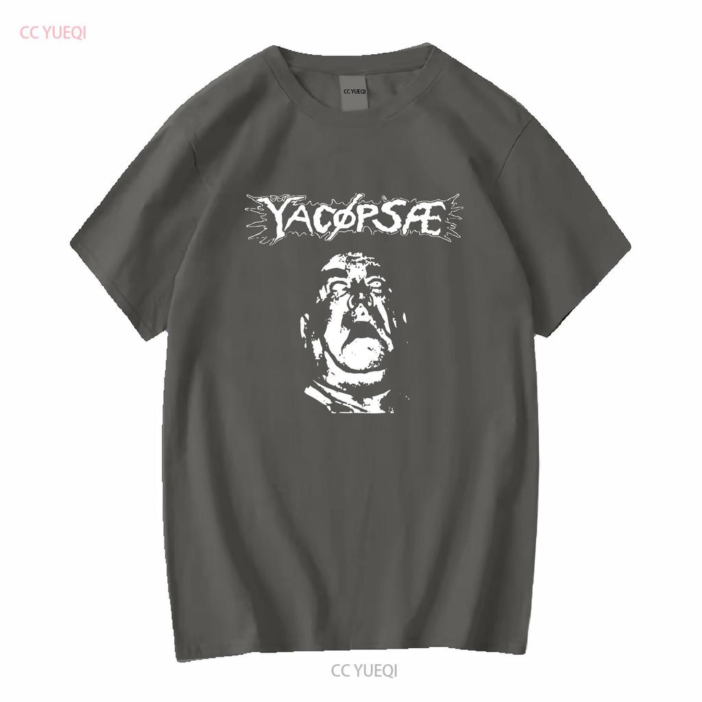 YACOPSAE T Shirt Band Hardcore Anarcho Punk Rock Long or Short Sleeves Vintage Washed Streetwear Casual Breathable