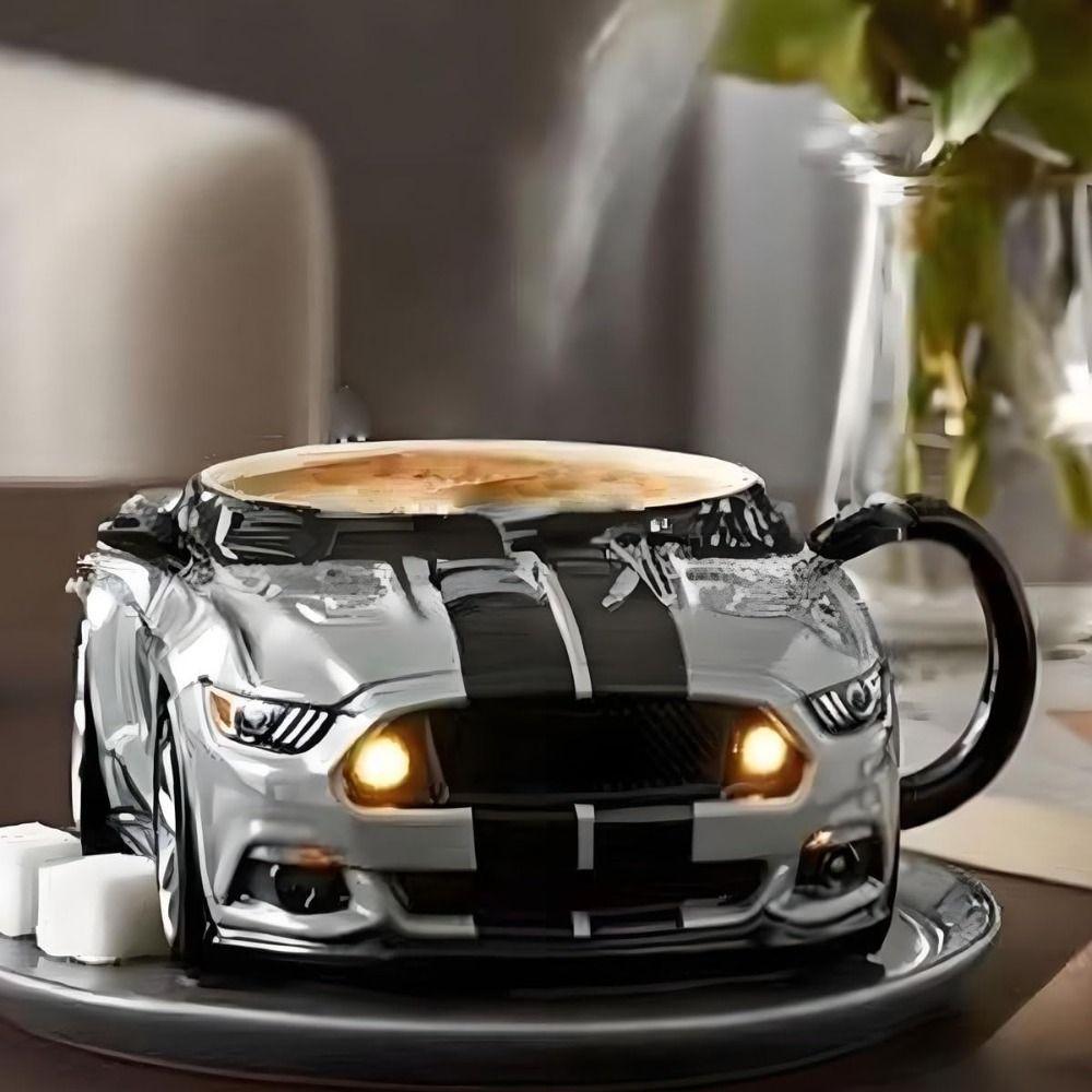 Durable Coffee Mugs 100ML Water Cup Fun Car Shaped Coffee Cup  for Desktop Ornament