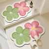 Flower Shaped Bath Mat Bathroom Super Absorbent Foot Mats Non-Slip Quick Dry Shower Pad Toilet Carpet Doormat Washable