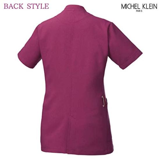 Zipper Scrub MK0002 Black L [Michelle Cran] Women's [Stretch/Antistatic/Deodorizing/Industrial Washable] C-10