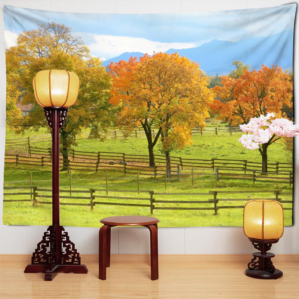 Schöne moderne Landschaft Ölgemälde Wandteppich hängen psychedelische Kunst Boho ästhetischen Raum TV Hintergrund Dekor