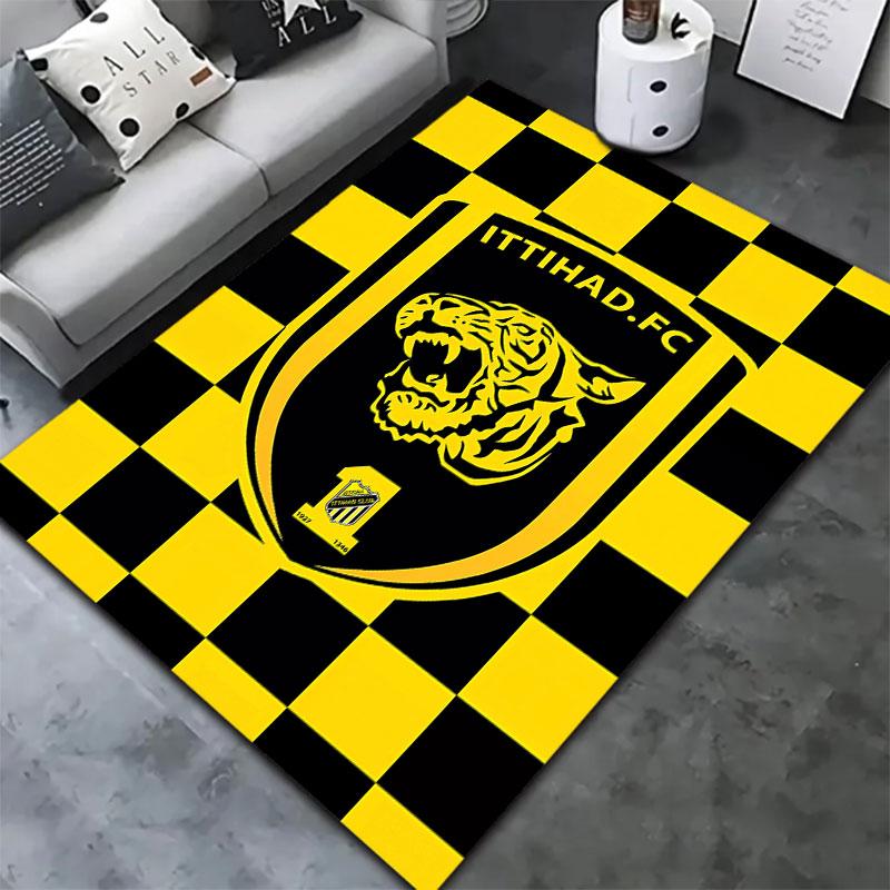 Al-Ittihad Club Carpet Rug for Living Room Bedroom Home Sofa Decoration,Kids play Non-slip Floor Mat
