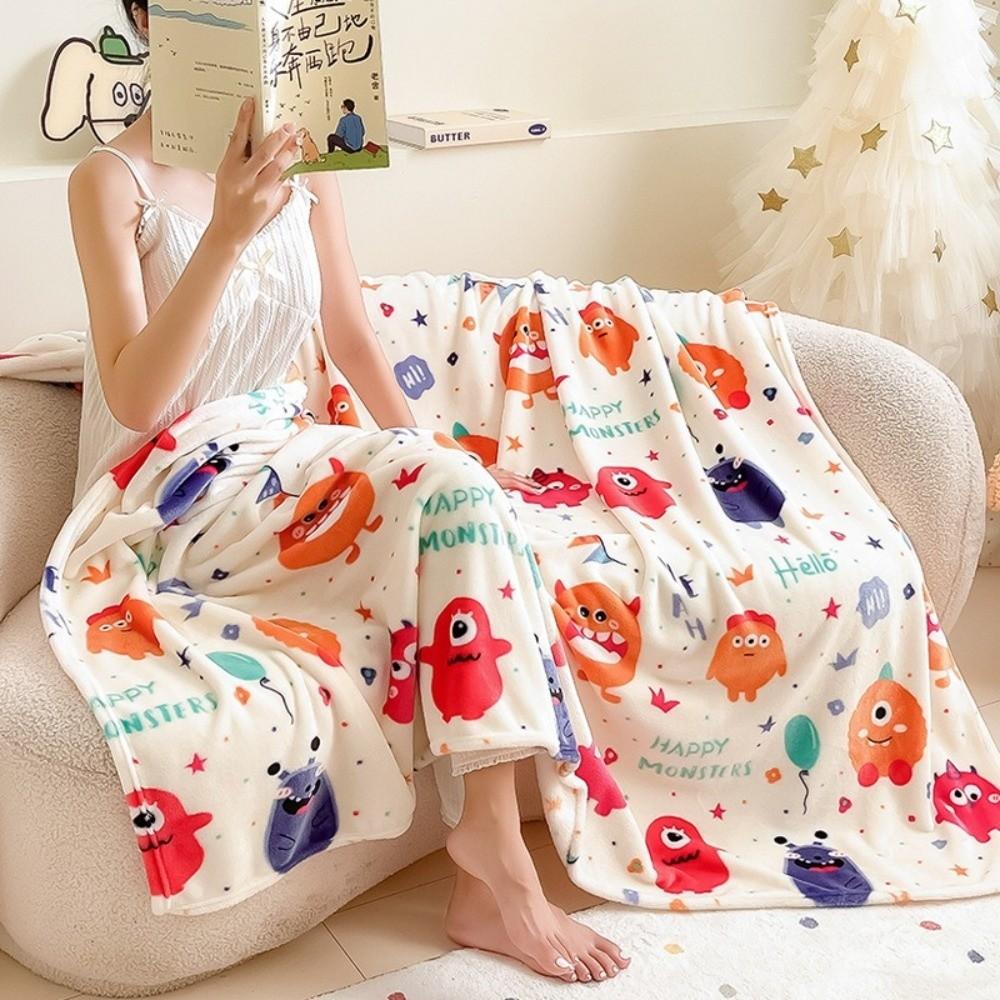 Thickened Christmas Flannel Blankets Warm Soft Fluffy Sofa Cover Bedspread Faux Fur Snowflake Coral Fleece Blanket Spring