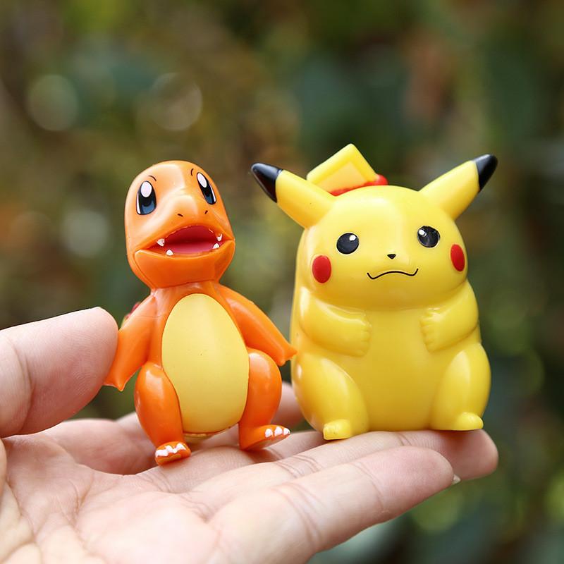 Mini Pokmon Collectible Figures Desktop Car Decoration Ornaments Children For