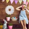 1 Stück Bunter Osterkranz Dekor Frühlingskränze für Haustür Pastell Oster Künstlicher Kranz Mini Frühlingskranz Fensterkranz
