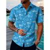 Neuer Eingang Übergrößen Herren Hawaiianisches Hemd 3D Tier Katze Druck Hemd Herren Sommer Mode Lässig Kragenhemd Knöpfbares Hemd