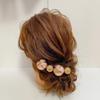 Japanese-style hair ornament, pink and gold, ball-shaped hairpin, gold leaf, mizuhiki (decorative cord), suitable for Coming-of-Age Day, graduation,
