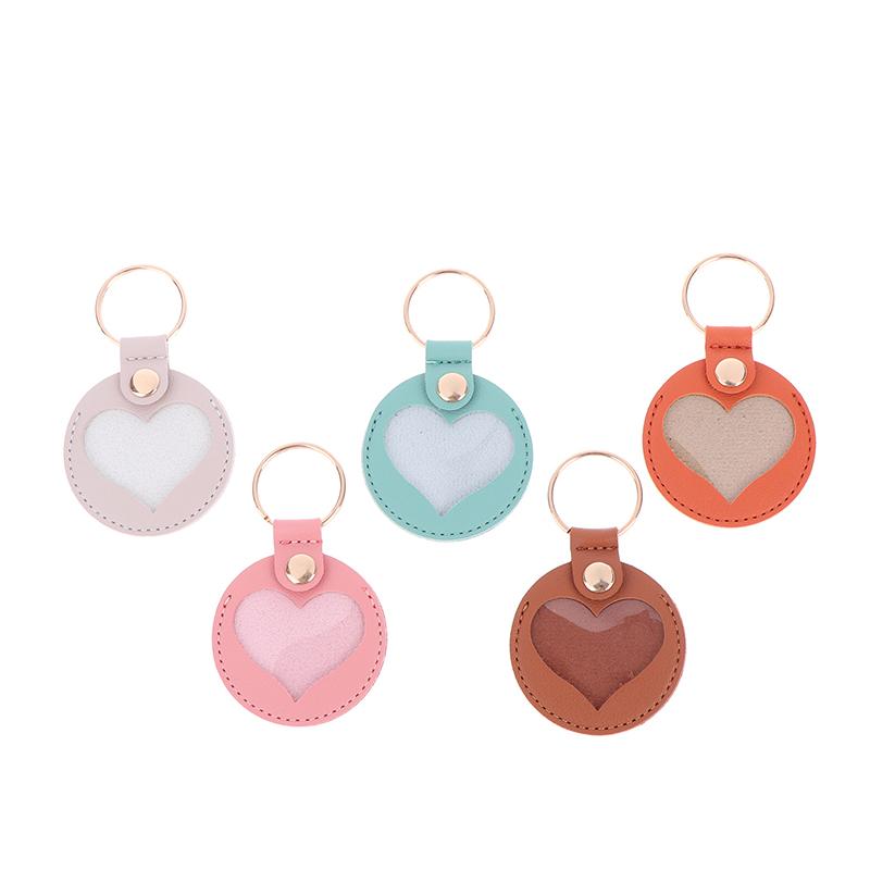 1Pc Pet Hair Storage Bag Keychain Leather Cat Paw Heart Love Keyring Diy Memorial Gift Key Chain Cat Dog Fur Container Pendant