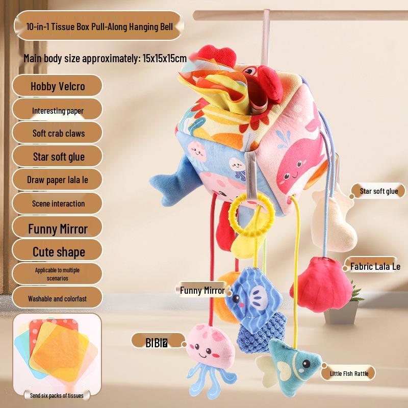 Newborn Stroller & Crib Mobile Soothing Toy - Infant Car & Seat Hanging Ornament Chime