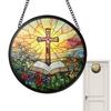 Flower Suncatchers Christian Acrylic Sun Catcher Stained Hangings Religious Home Decoration Flower Design For Window Wall Door