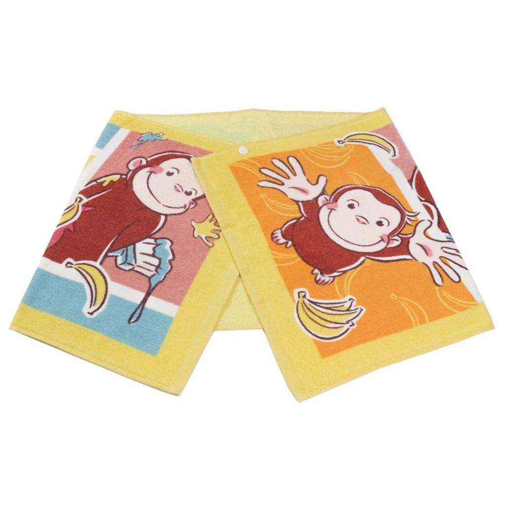 Marushin Bath Towel for Curious George Banana for the Character UV 4765032700 Children, Catch, Beach, Pool, Girls, Boys, Design, Swimming, Protection,