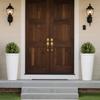 Artificial Topiary Cypress Trees with Ground Spike, 2 Set 406mm Faux Shrubs & Bushes Potted Plants, Fake Silk Tree Look Real for Decor Front Porch
