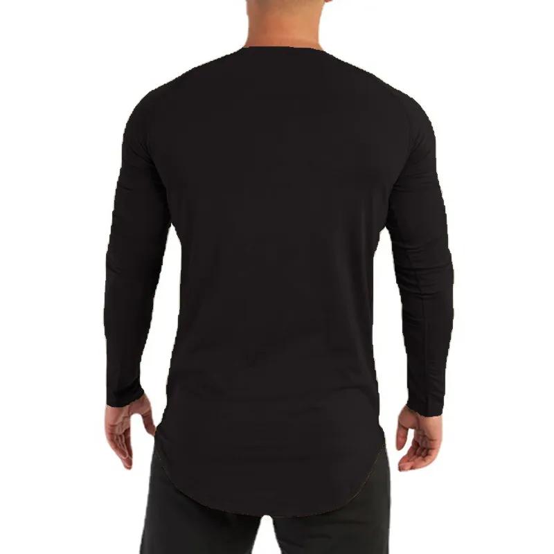 Do The Work  Hot Sale Mens Elasticity Compression Gym Sports Fitness Running Basketball Autumn Breathable Cotton Plain T-shirt