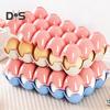 HOW-E 2Pcs Eggs Rack Multi-Color Reusable Plastic 15 Grids Eggs Storage Plate for Kitchen