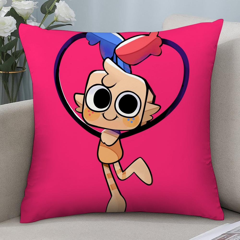 

Игра Dandys World аниме Наволочка Короткий плюш Диван Декоративный Подарок Дом Двусторонняя печать Подушка 12x12Inch