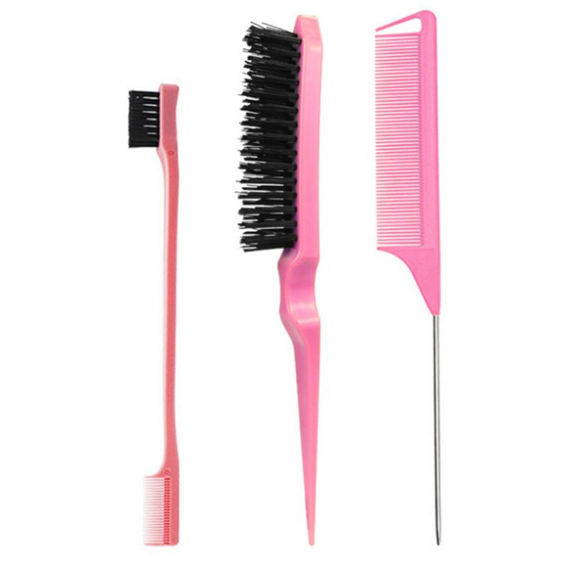 Pro Pointed Tail Salon Hairdressing Hair Styling Anti-Static Comb Hair Brush Steel Needle Pin Rat Tail Combs Barber Accessories